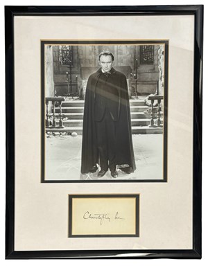 Lot 60 - CHRISTOPHER LEE [DRACULA] Framed and glazed...