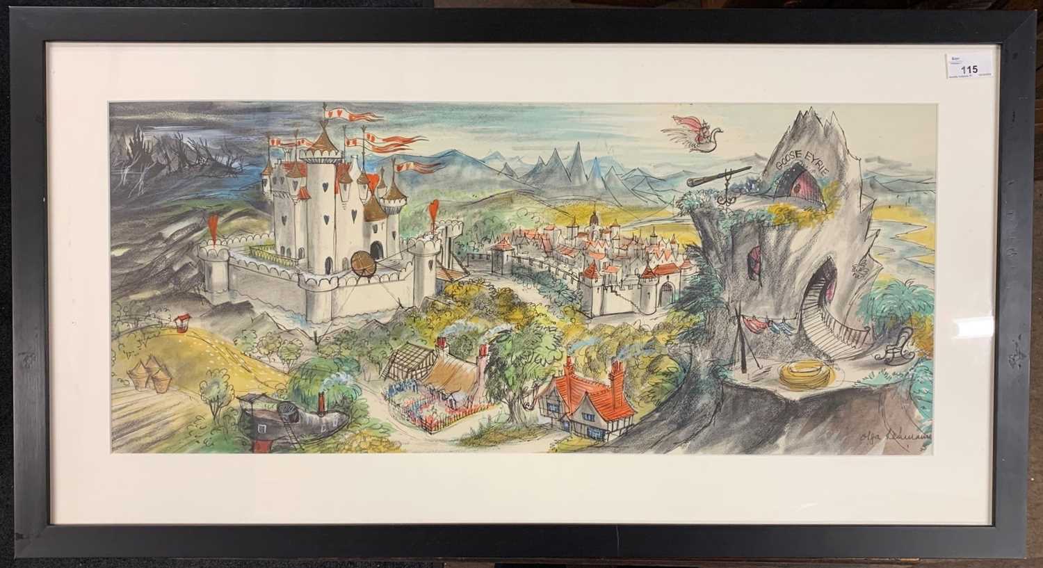 Lot 115 - Olga Lehmann (1912-2001), Ink and watercolour...