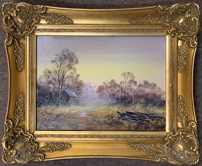 Lot 118 - Bill Haines (b.1943), An autumnal landscape at...