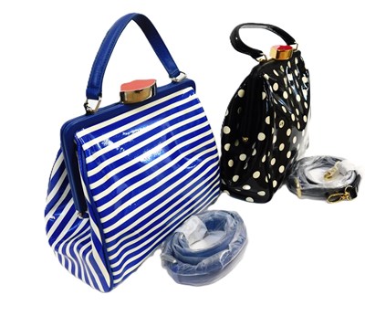 Lot 93 - Lulu Guiness: two bags to include a black and...