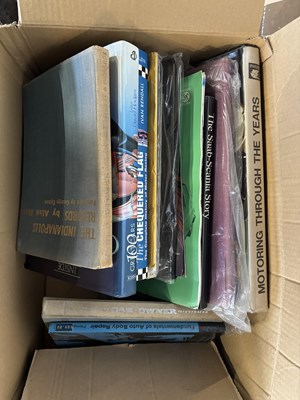 Lot 73 - Box containing a quantity of car books...