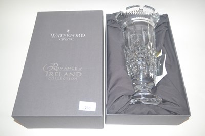 Lot 230 - A boxed Waterford Crystal vase from the...