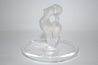 Lot 234 - A Lalique pin dish with a model of an antelope