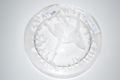 Lot 236 - A Lalique commemorative dish with frosted...