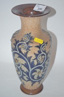 Lot 239 - A Doulton Lambeth stone ware vase, the beige...