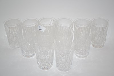Lot 247 - A group of twelve Waterford tumblers in the...