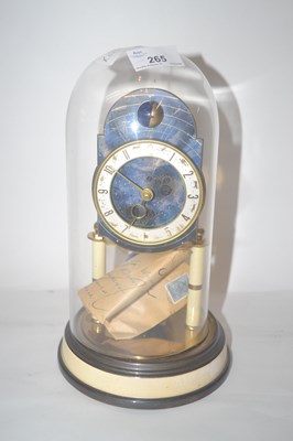 Lot 265 - An anniversary clock in glass dome