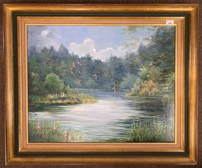 Lot 128 - Shirley Carnt (British), "Kelling Lake", oil...