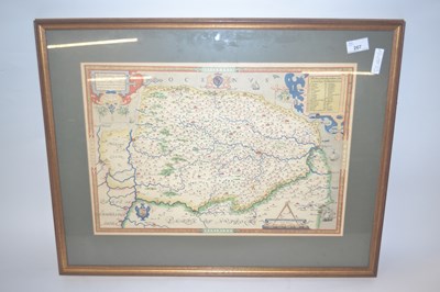 Lot 264 - A coloured map of Norfolk and part of Sussex...