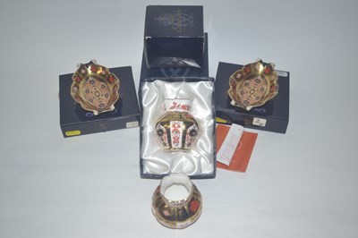 Lot 310 - Group of Royal Crown Derby wares, two small...
