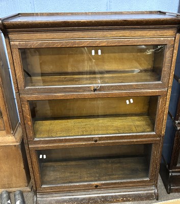 Lot 433 - A Globe Wernick style three tier stacking...