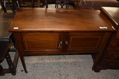 Lot 284 - An Edwardian mahogany two door pot cupboard...