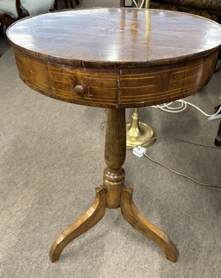 Lot 446 - A small 19th Century lamp table with circular...