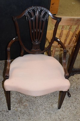 Lot 350 - A good quality mahogany open armchair in the...