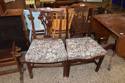 Lot 279 - A Georgian mahogany framed dining chair with...