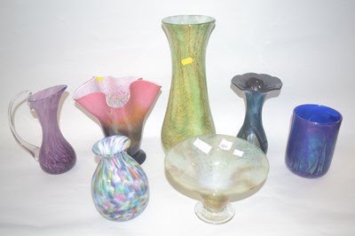 Lot 225 - Group of Studio Glass vases including some...
