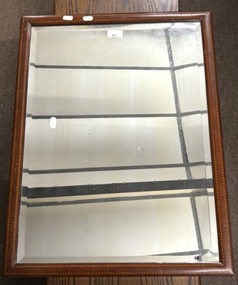 Lot 491 - An Edwardian mahogany and inlaid framed wall...