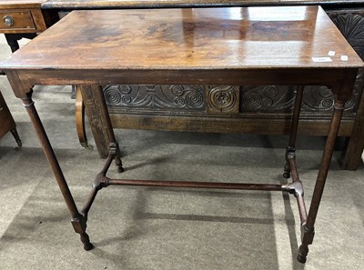 Lot 499 - A 19th Century mahogany rectangular side table...