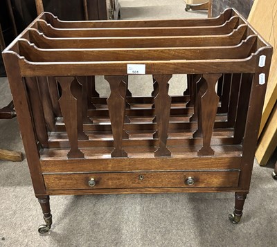 Lot 501 - A 19th Century Canterbury magazine rack, the...