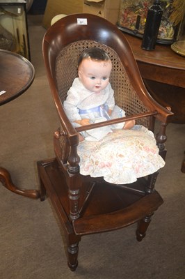 Lot 521 - A Victorian mahogany framed child's cane back...