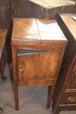 Lot 529 - An adapted Georgian mahogany bedside cabinet...