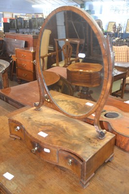 Lot 530 - A Georgian mahogany dressing table mirror, the...