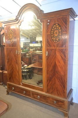 Lot 533 - A large early 20th Century walnut and inlaid...