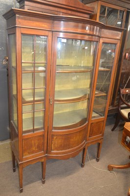 Lot 546 - An Edwardian mahogany framed china display...