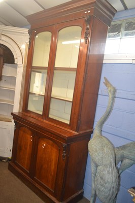 Lot 550 - A Victorian mahogany side cabinet with moulded...