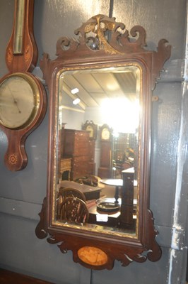 Lot 553 - A Georgian mahogany framed fretwork wall...