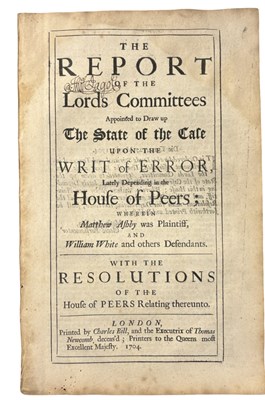 Lot 966 - UK CONSTITUTIONAL LAW. 1704. The report of the...
