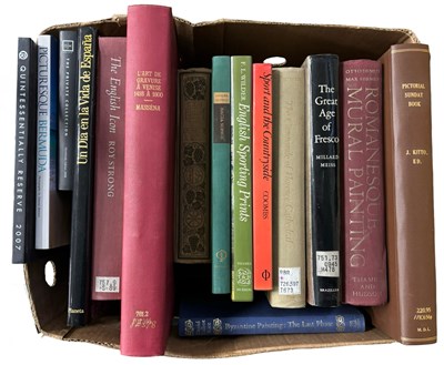 Lot 896 - ART AND TRAVEL. One box of large format books...
