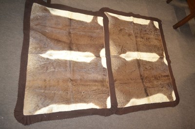 Lot 402 - A pair of early 20th Century cloth backed skin...