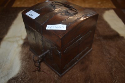 Lot 404 - A Georgian walnut apothocary box of square...