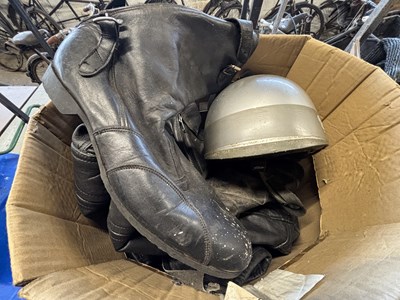 Lot 116 - A box containing a quantity of motorcycle...