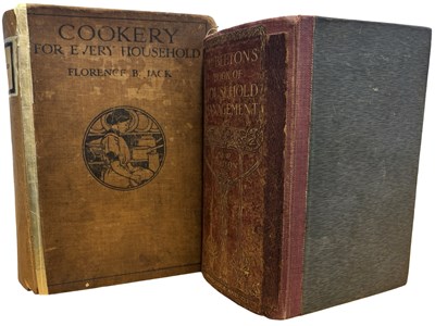 Lot 125 - COOKERY INTEREST: 2 Titles: MRS BEETON'S BOOK...