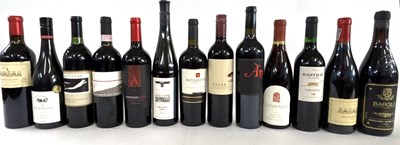 Lot 385 - Thirteen assorted red wines, including French,...
