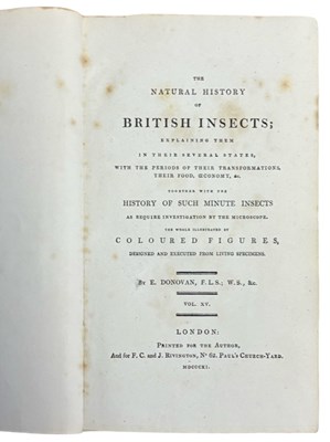Lot 44 - E DONOVAN: THE NATURAL HISTORY OF BRITISH...