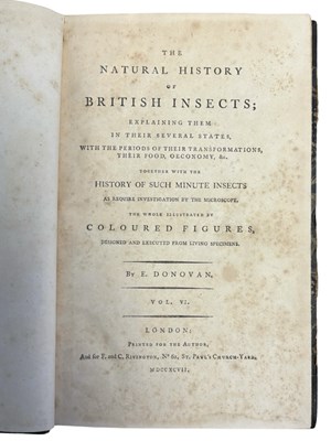 Lot 44 - E DONOVAN: THE NATURAL HISTORY OF BRITISH...
