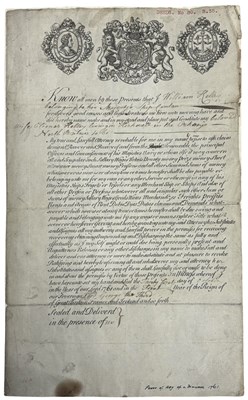 Lot 960 - ORKNEY ISLANDS - H.M.S CENTAUR - 1761 Mariners...