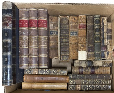 Lot 803 - One box of Antiquarian, leather bindings, 18th...