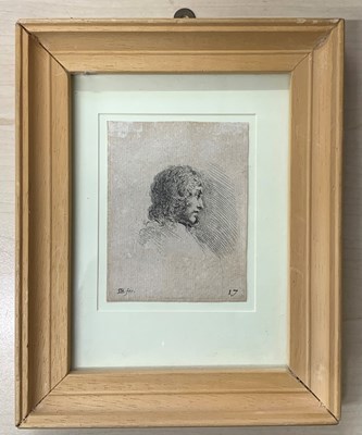 Lot 119 - Stefano Della Bella (Italian, 1610-1664), Head...