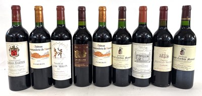 Lot 387 - Nine bottles of Bordeaux: to include Chateau...