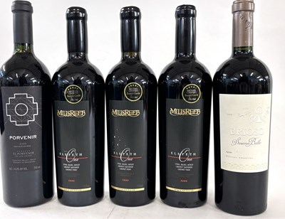 Lot 389 - Five New World red wines, each 750ml, (5)