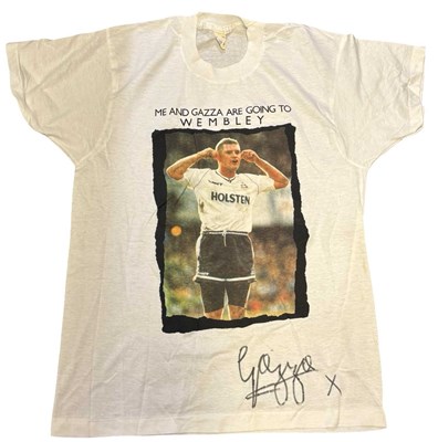 Lot 155 - PAUL GASCOIGNE: A signed novelty t-shirt,...