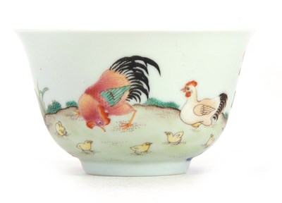 Lot 96 - Chinese Porcelain Chicken Bowl Yongzheng Mark...