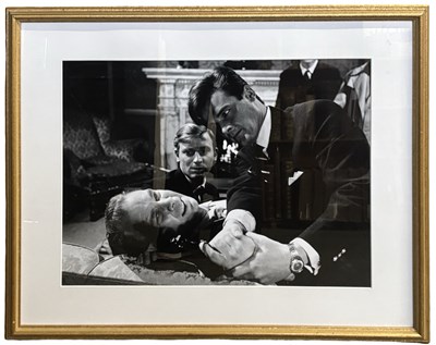 Lot 62 - A large framed and glazed black and white...