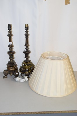 Lot 15 - A pair of modern patternated metal...