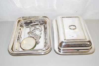 Lot 17 - Two plated serving trays