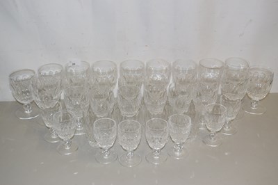 Lot 20 - Twelve cut glass rummers together with other...